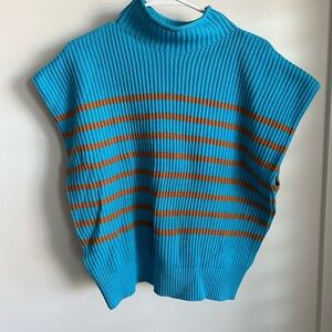 Striped Blue and Brown Women's Sweater
